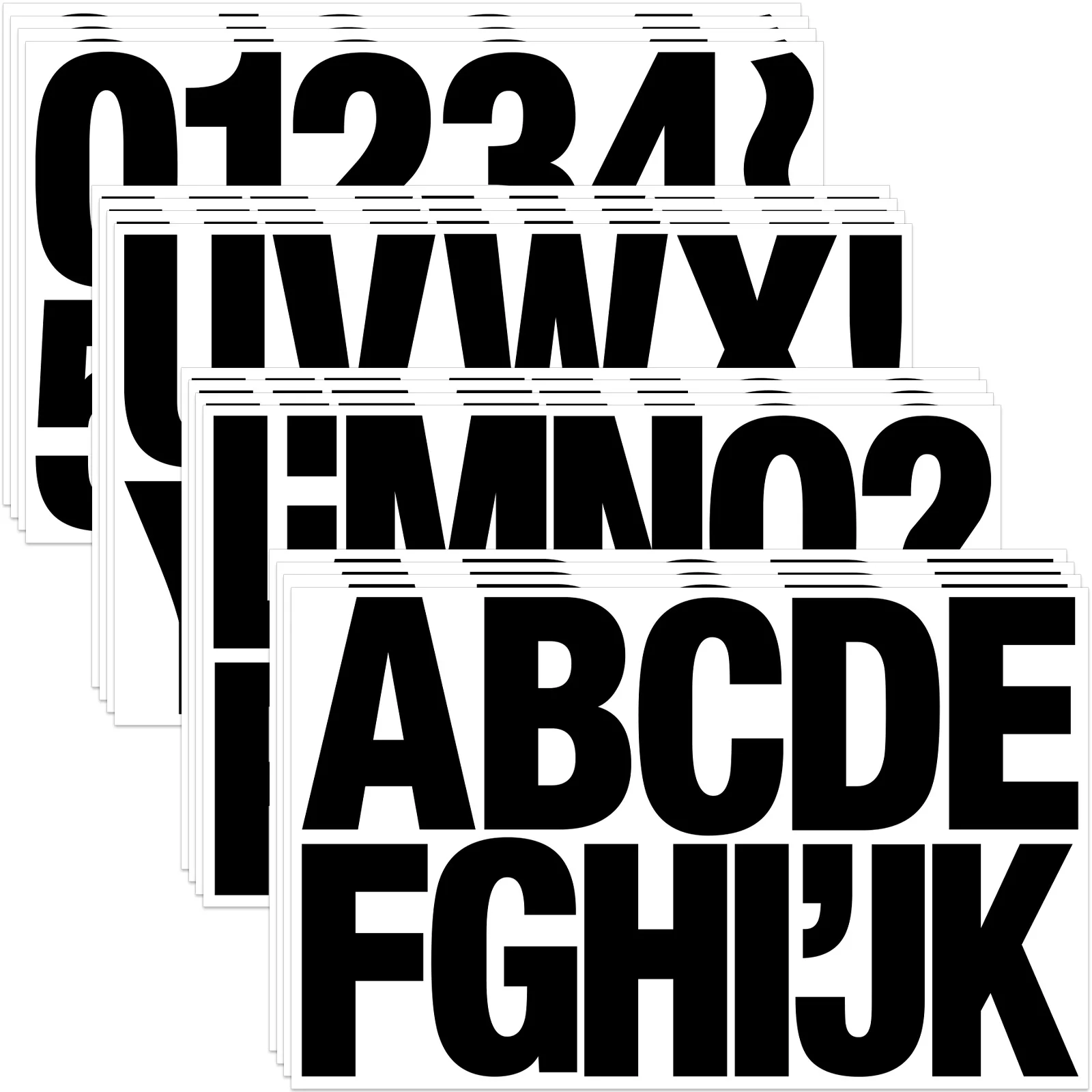 208Pcs 4 Inch Bulletin Board Alphabet & Number Stickers, 16 Sheets Vinyl Self-Adhesive Letters for Poster Board, Classroom