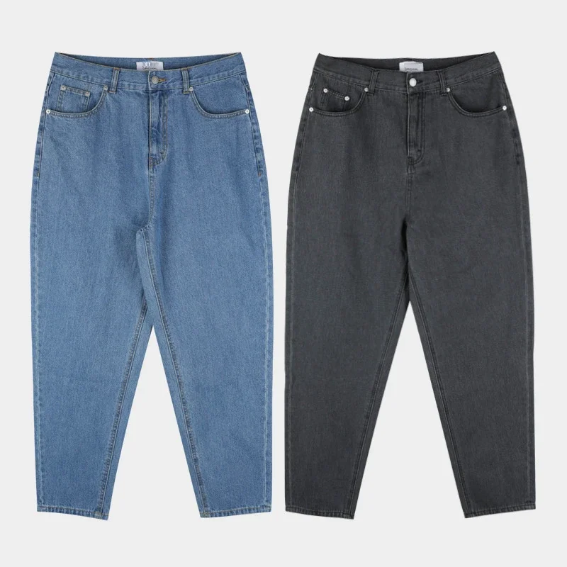 Pantalones vaqueros rectos de estilo japonés para hombre, pantalones vaqueros azules Vintage, monos de trabajo para hombre, pantalones largos casuales para niños, gran oferta, primavera y otoño