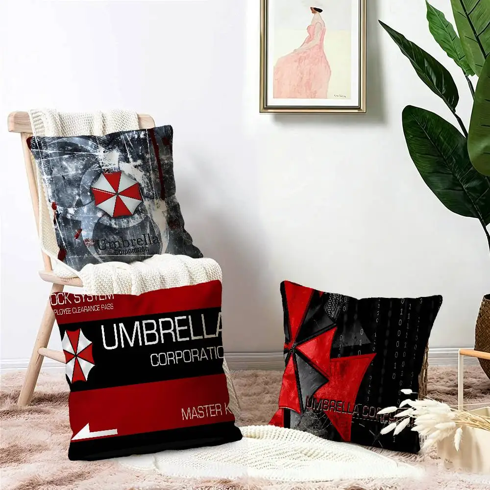 Resident Evil Umbrella Us Troops Cushion Cover Pillow Cover Decor Pillowcase Printed Cushion Case for Couch
