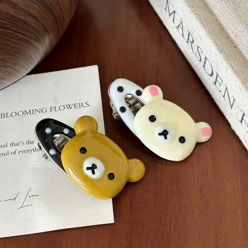 Cute Rilakkuma Bangs Side Hair Clip Matching Hair Accessories