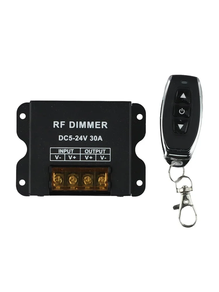 

LED Dimmer RF Wireless Remote Control Dimmer DC 12-24V 30A Light Strip Dimmer For LED Strip Lights Spotlights Recessed Lights