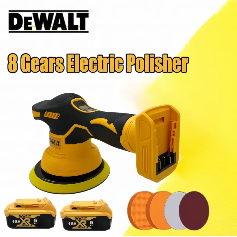 

Беспроводная полировальная машина Dewalt с 8 скоростями и цифровым дисплеем для автомобиля, электрическая полировальная машина для воскования и полировки авто, инструмент для автосервиса