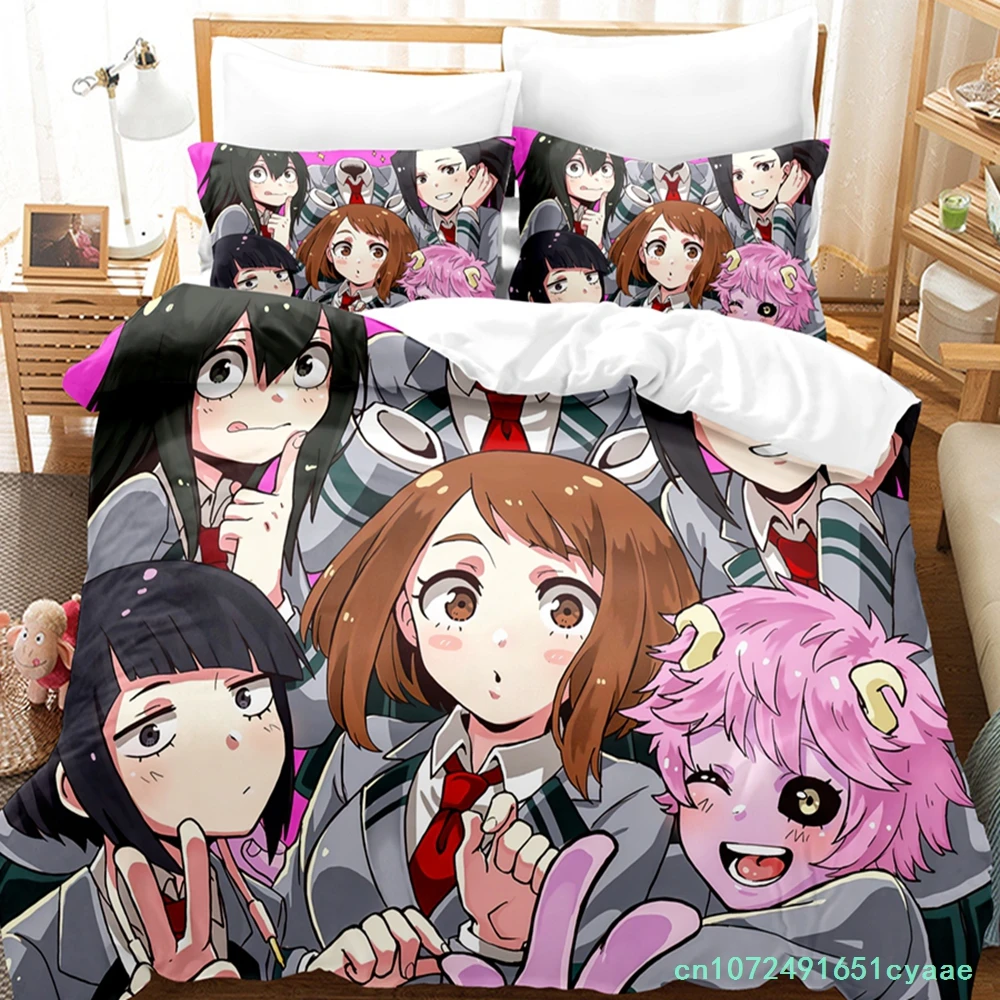 My Hero Academia Bedding Set Single Twin Full Queen King Size Todoroki Bed Set Aldult Kid Bedroom Duvetcover Sets 3D Print 046