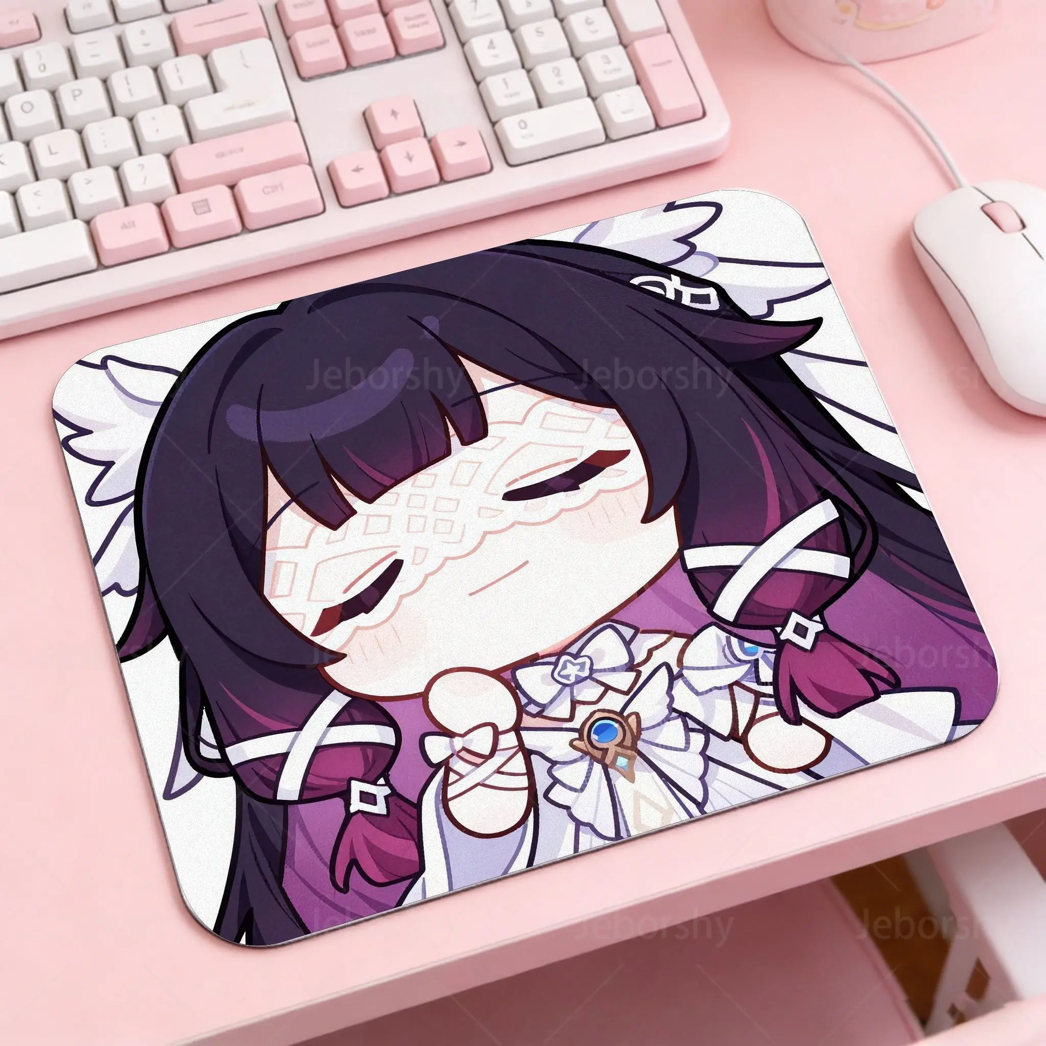 Pretty Columbina Game Genshin Mouse Pad Small Size Desk Mat Keyboard Ergonomic Office Rubber PC Non-slip Anti-fray Home Mousepad