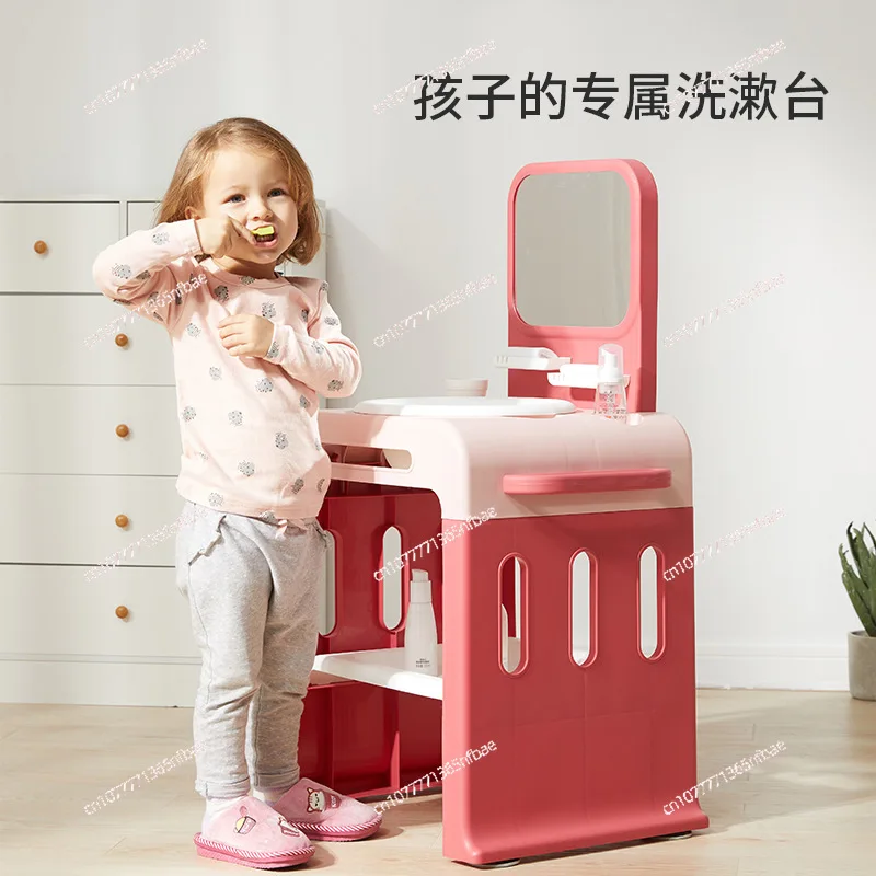 

Cartoon Kids Toothbrush Cup Holder Bathroom Organizer, Korean Style Wash Basin Towel Bath Tub for Baby Early Education