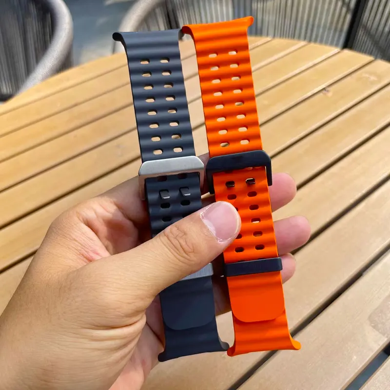 Marine Band For Samsung Galaxy Watch Ultra 47mm Sports Silicone Strap Bracelet For GalaxyWatch Ultra Watchband Accessories