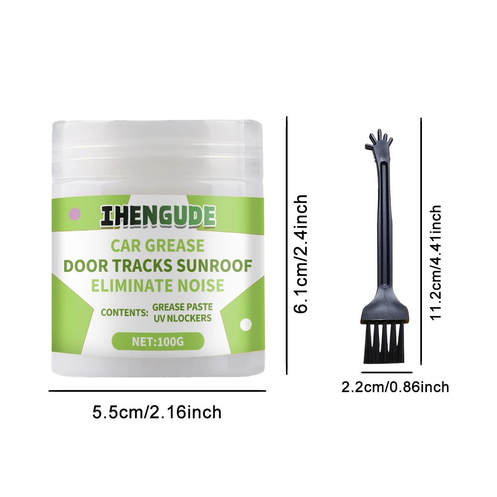 High-Performance Multi-Purpose Automotive Interior Lubricant - Heavy-Duty Door Rails, Window Regulators, Hinges and Lock Grease - Non-Sticky, Corrosion-Resistant, Long-Lasting White Gel Formula, Provi image 6