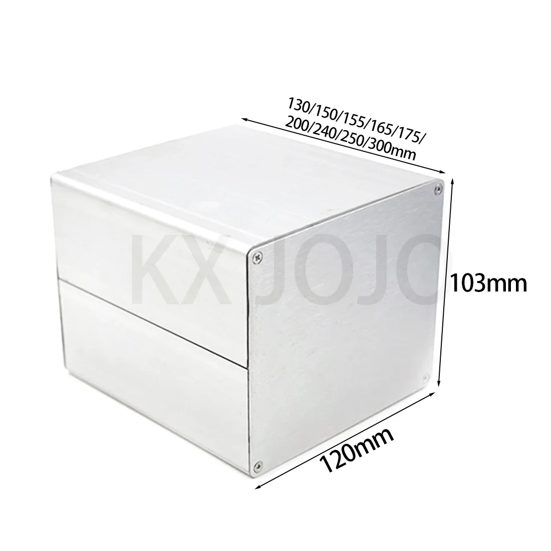 Aluminum Enclosure 120*103*200/240/250/300mm Split Box Silver Electrical Extruded Type Circuit Board Case DIY