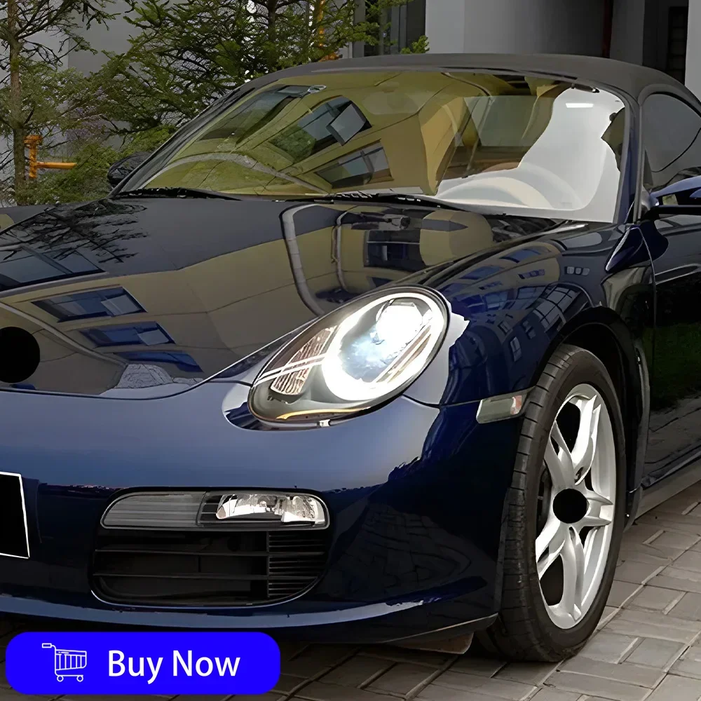 포르쉐 박스터 카이맨 987.1 2004-2008년식 업그레이드 고사양 LED 자동차 헤드라이트 어셈블리 프로젝터 렌즈 액세서리