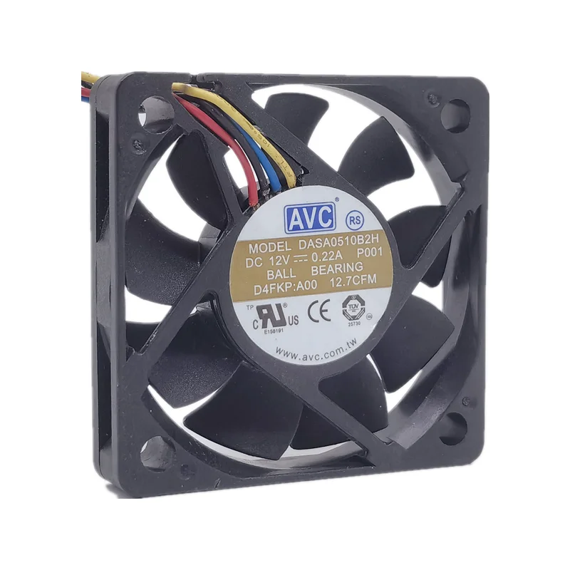 Baru AVC Fan 12V 0,22 A 5015 5cm4 Kawat PWM Pengatur Suhu Kipas Pendingin Diam