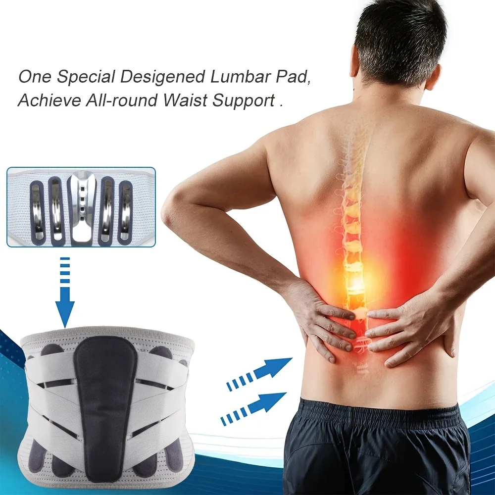 Back Brace for Lower Back Pain Relief with Bionic Support Plate,Back Support Belt Lumbar Support for Herniated Disc,Sciatica