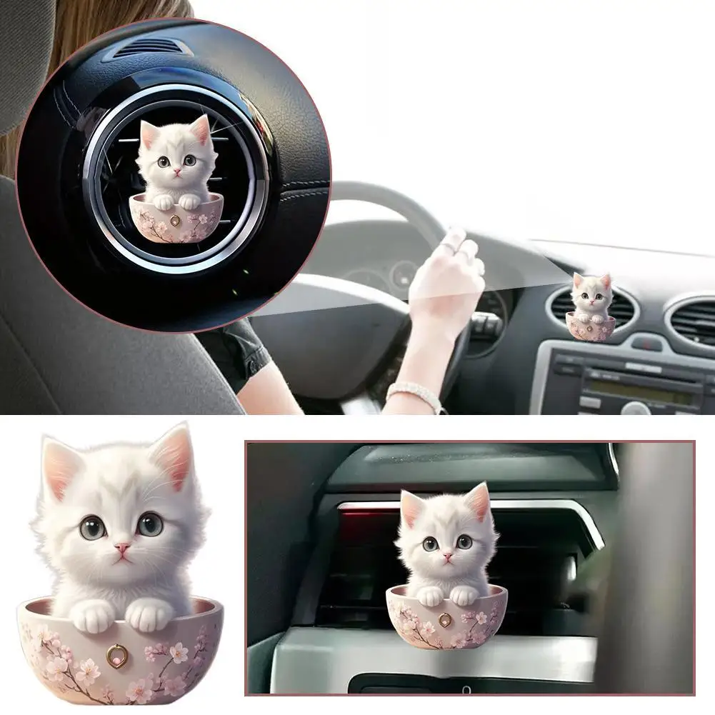 Ventilation Clip Universal Simple Installation Portable Clips Dogs Fun Acrylic Decoration Car Cartoon Cats Air Interior Ven Q4Q1