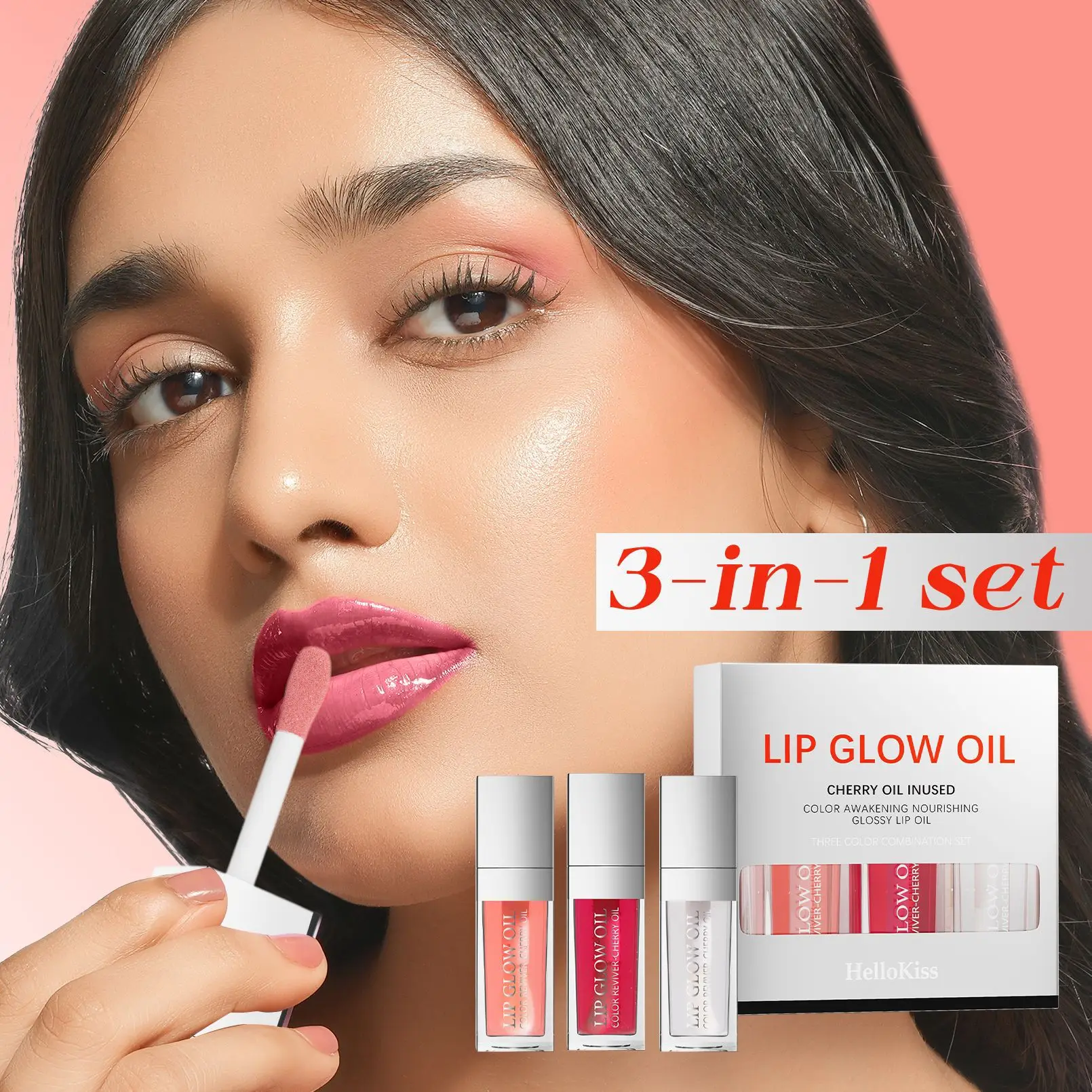 Hellokiss Hydrating Lip Gloss Oil Moisturizing Shine Lip Care with Long-Lasting Color & Nourishing Formula for Glossy Lips