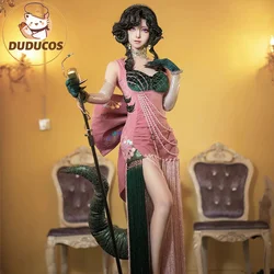DUDU SR Reverse:1999 37 Anjo Nala Cosplay Costume Anime Ms. Kimberly Nala Hari Sexy Pink Dress Female Halloween Costumes