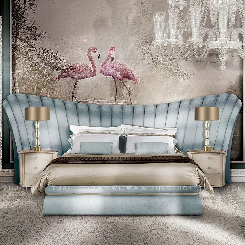 

Fashionable Comfortable Beds Minimalist High Quality Light Luxury Beds Designer Simple Princess Wood Cama Casal Home Furniture