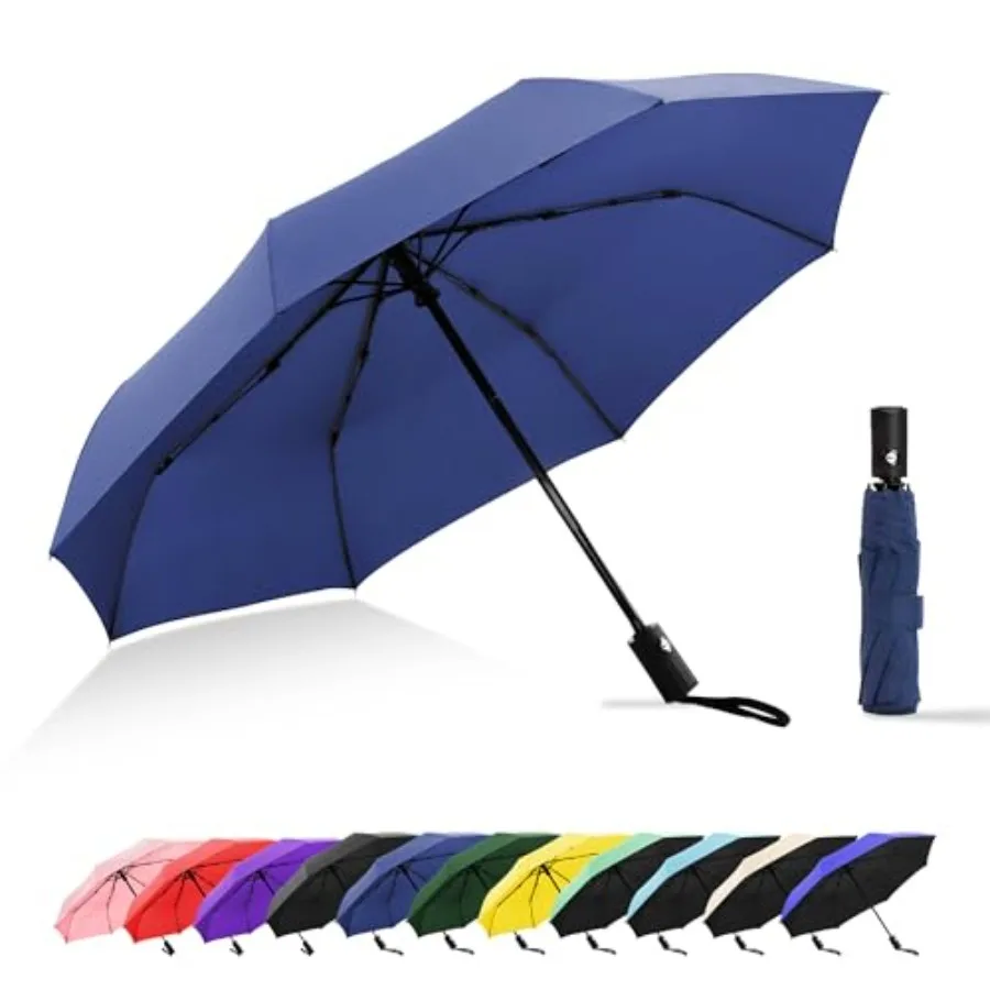 

Travel Umbrella UV Sun Protection - Compact Mini Travel Size Automatic Windproof for Backpack or Purse, Lightweight Outdoor Par