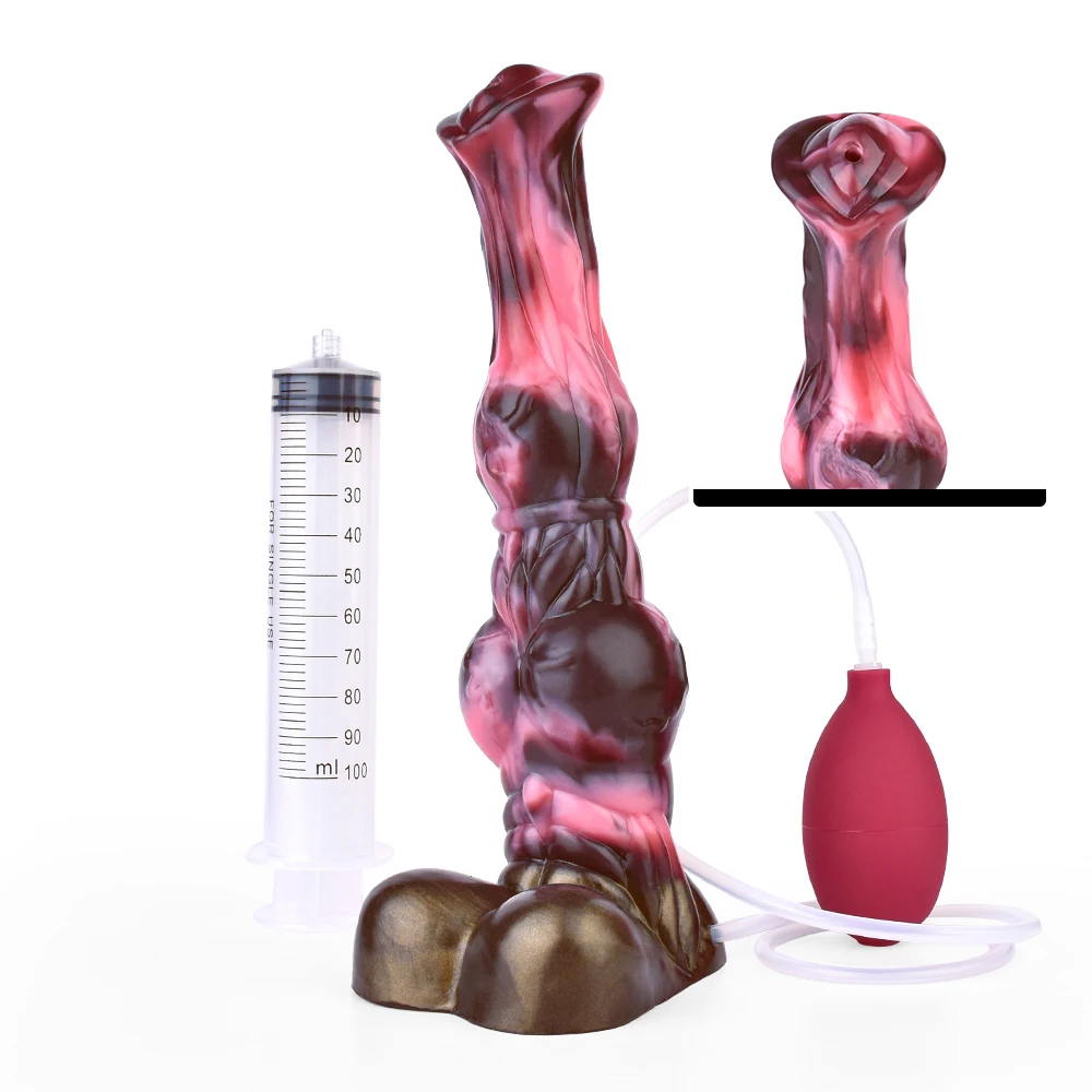 NNSX Squirting Animal Horse Ejaculating Dildo with Suction Cup Vaginal  Massager G-Spot Stimulator Anal Sex Toy for Men Women