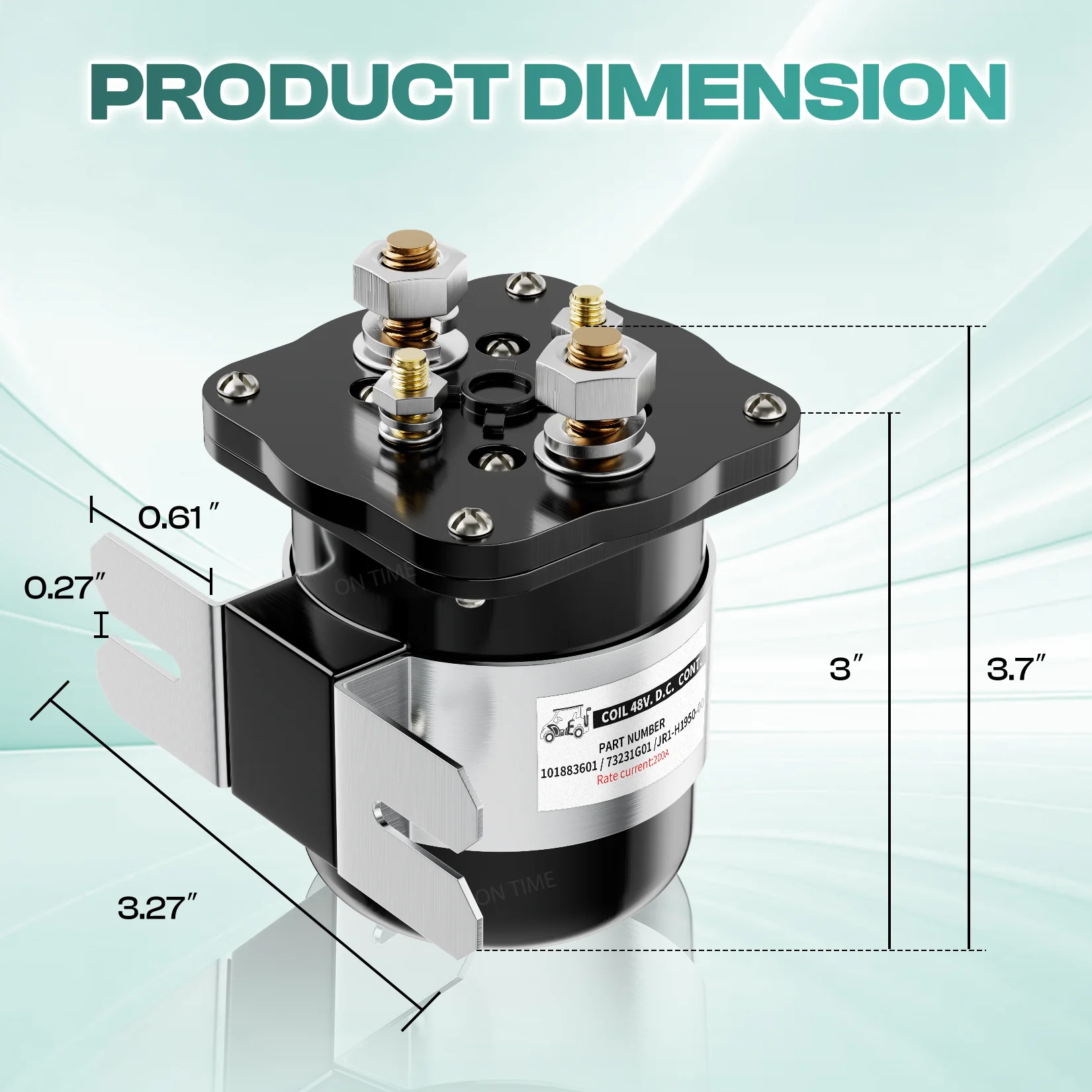 Heavy Duty 48 Volt 4 Terminal Solenoid for Golf Cart Club CAR 101883601 EZGO 73231-G01 YAMAHA JR1-H1950-00