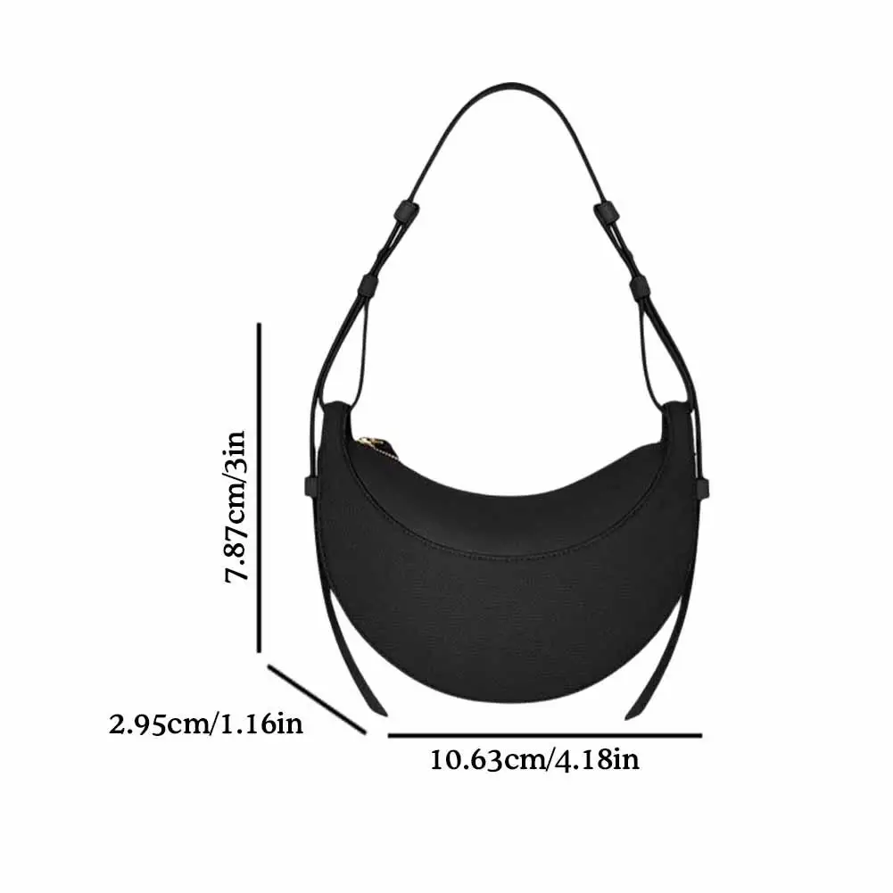 Adjustable Length Saddle Bags Women Half Crescent Shoulder Bags High Capacity High Street Crossbody Bags For Outdoor Travel