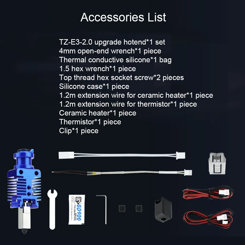 Hotend-Kit für Ender 3/CR10/VORON 2.4 Hi-End Extruder Upgrade 300 ° C Hochgeschwindigkeits-Druckkopf für Ender 3 V2 CR10S 3D-Druckerteile – Detail 13