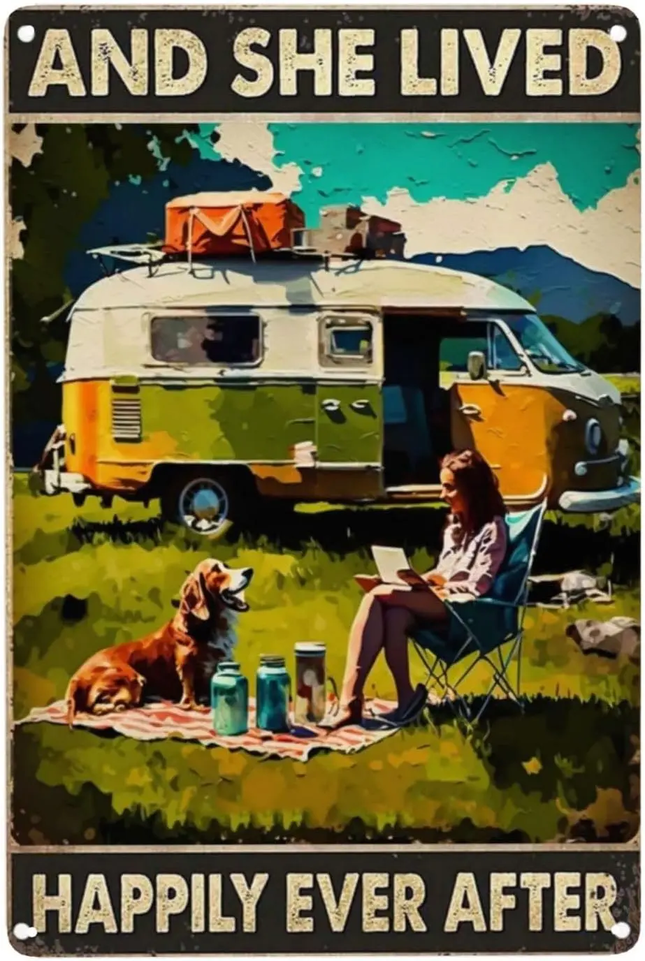 Car Travel Metal Tin Sign 8x12in - 