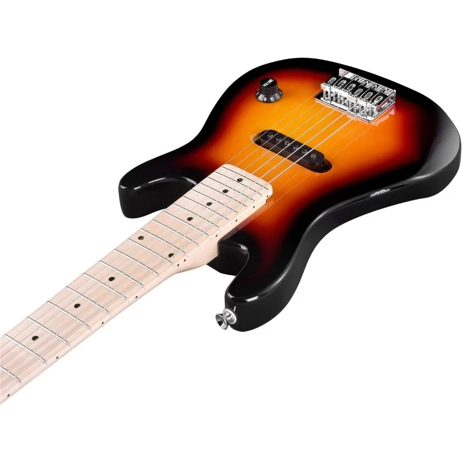 جيتار كهربائي حقيقي مقاس 30 بوصة من EGM100 مع مجموعة أدوات المبتدئين لليد اليمنى Sunburst مثالي للموسيقيين الصغار الذين يتعلمون العزف على H #4