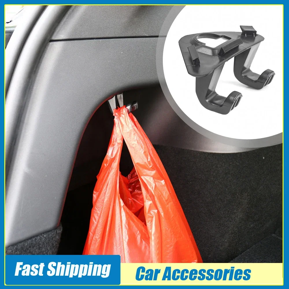 1pc Car Rear Trunk Hook Car Trunk Storage Hook Auto Multifunctional Organizer Holder Car Accessories for Tesla Model Y 2020-2022