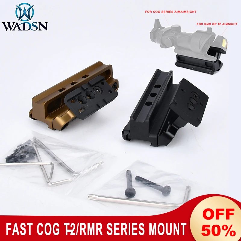 Wadsn Tactical FAST COG Series Mount RMR T-1T-2 Offset Optic Adapter Scope Sight Base Set for TA31 TA11 ACOG VCOG Hunting