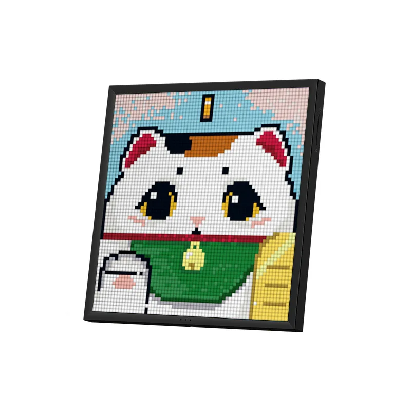 

LED screen pixel picture frame digital ambient light electronic clock desktop ornament PIXOO 64