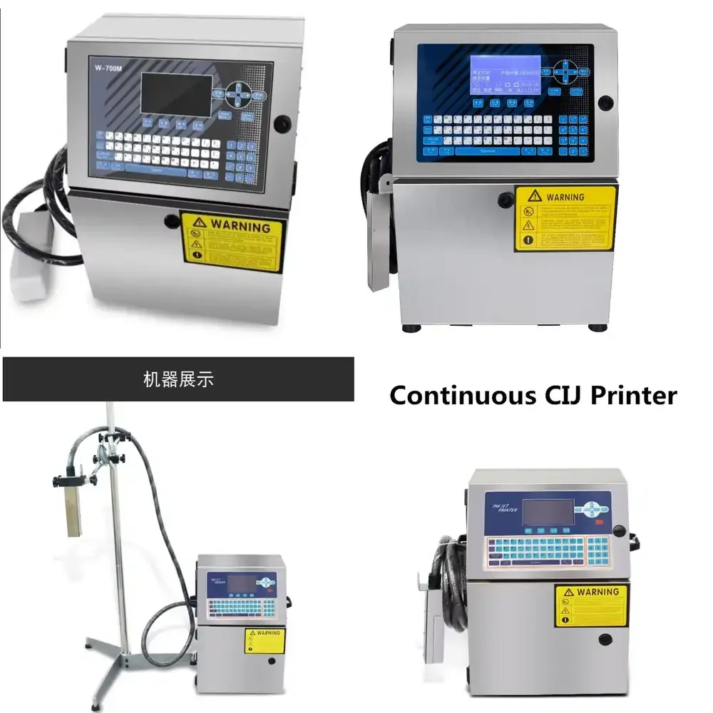 Continous Cij Mfg Exp Date Printer Machine Automatic CIJ Online Inkjet Printing Machine Lot Number Ink Jet Coding Machine