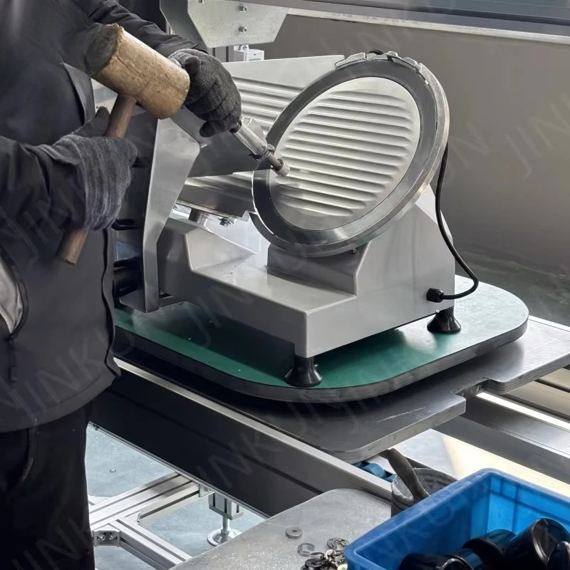 Mesin Pemotong Daging Semi-Otomatis 8 Inci 180W Baru Praktis 110/220V Mesin Persiapan Daging