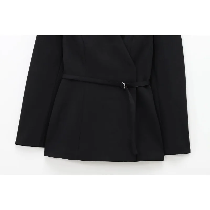 Tailored Coat With Sashes Solid Office Lady Blazers Female Women\'s Autumn Coat Elegant And Pretty Women\'s Coats