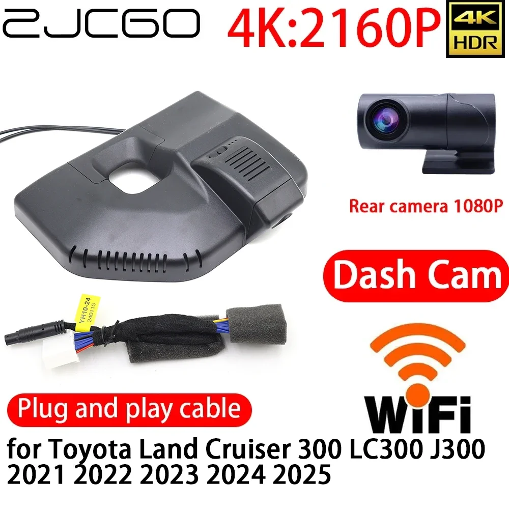 

ZJCGO 4K DVR Dash Cam Wifi Front Rear Camera 24h Monitor for Lexus LX 570 LX570 J200 Facelift 2017 2018 2019 2020 2021