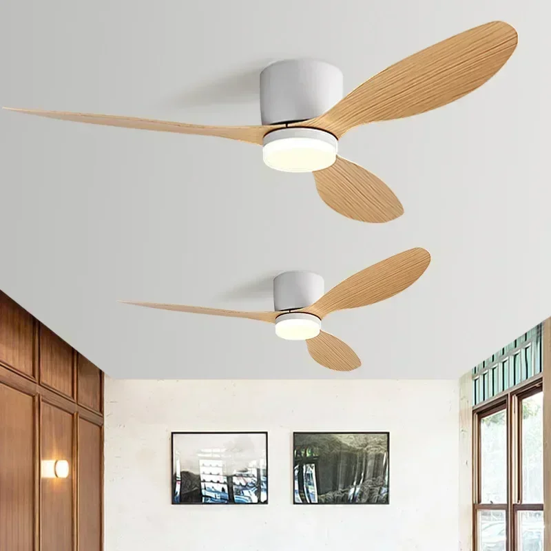 Modern Ceiling Fan, LED Light, DC Motor, High Air Volume Remote Control, Kitchen, Bedroom, Dining Room, Terrace, Pendant Light