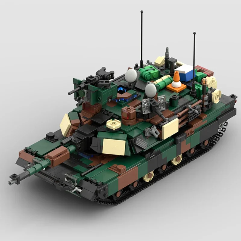 Moc Building Bricks Military M1A2 Abrams V2 Tank Model Technology Armored car  Blocks Construstion Toy DIY Set Assembly Gifts