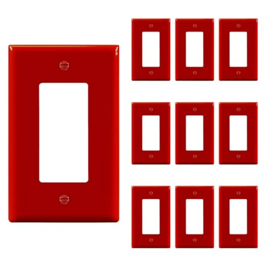 

Decorator Light Switch or Receptacle Outlet Wall Plate, Gloss Finish, 4.88" x 3.", Polycarbonate Thermoplastic, UL Listed, 8831