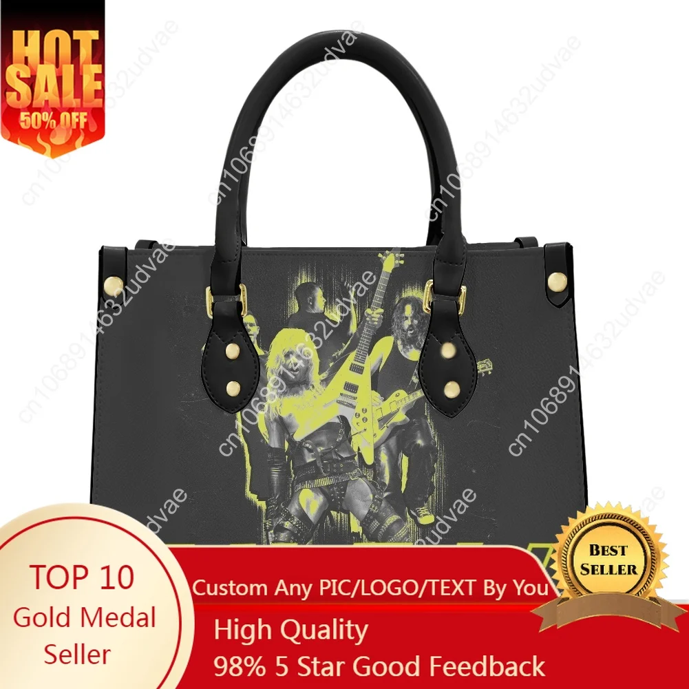 

Germany Rock Band Tokio Hotel Tote Bag Purse Womens Mens Personalized Text Image PU Leather Handbag Business Shopping Gift Bags