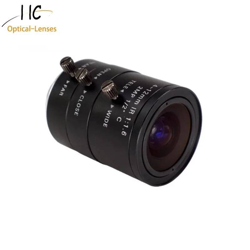 C Mount Varifocal HD CCTV Lens  4-12mm Manual Iris lens 1/2-inch 2MP FA / Machine Vision lenses Camera optical lens C mount