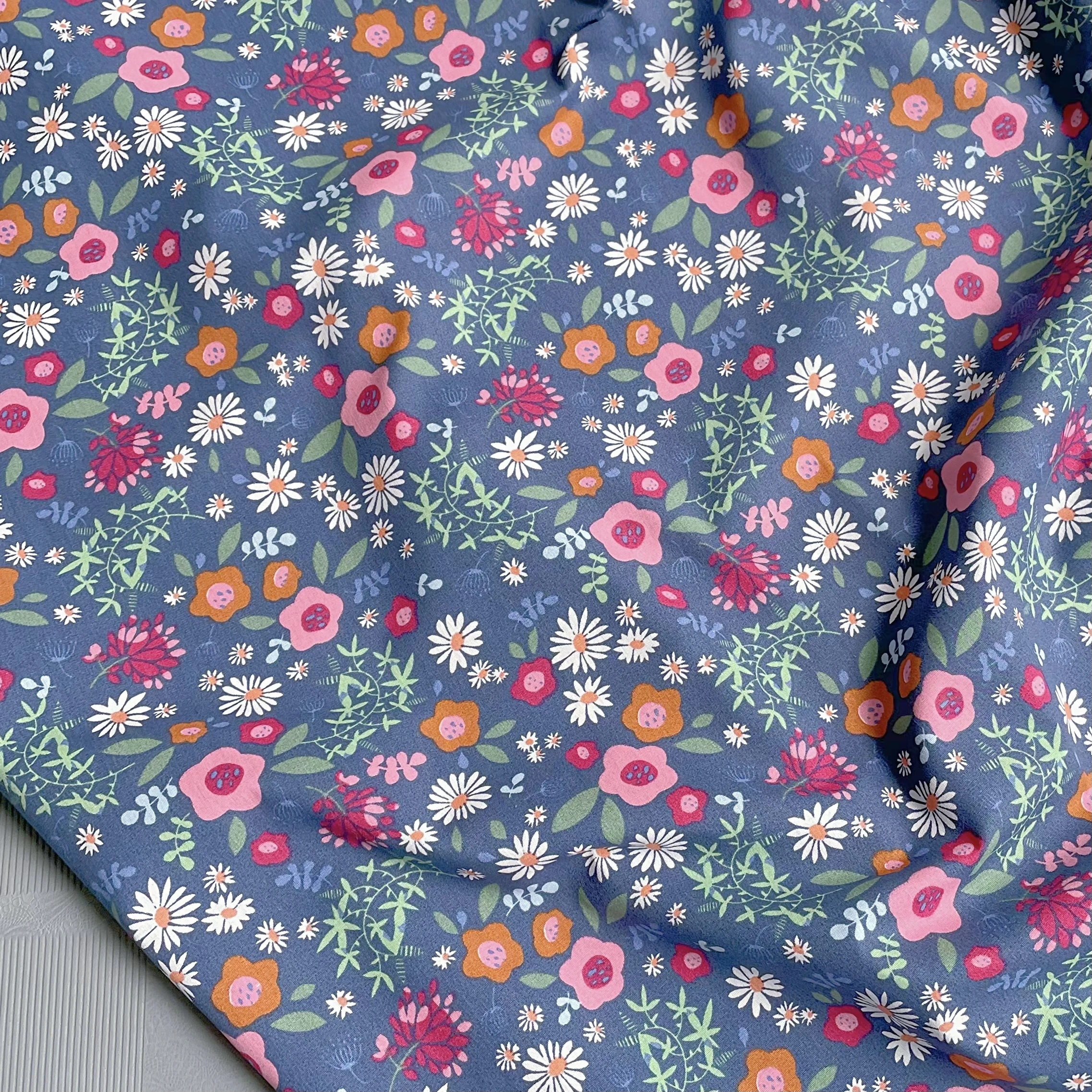 Lawn Garden 100% Cotton Fabric Poplin 40S Like Liberty Digital Printing for Sewing Clothes Dresses Skirt Kids Designer Material