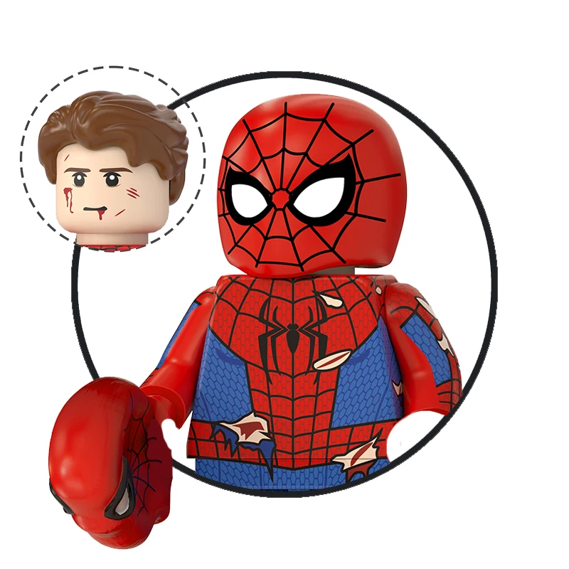 Spider-Man Brandneue Day Mini-Actionfiguren Bausteine The Punisher V-Max Ninja und Comic-Rollenspielzeug Sammlerstücke Geschenke