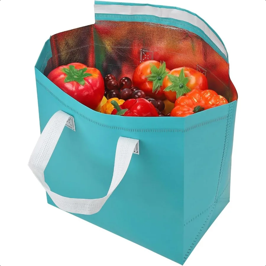 Bolsas aisladas para llevar, 35 Uds., bolsa térmica aislante, bolsas térmicas para comestibles, 9,4x5,9x10,2 pulgadas para entrega de alimentos fríos y calientes Bl
