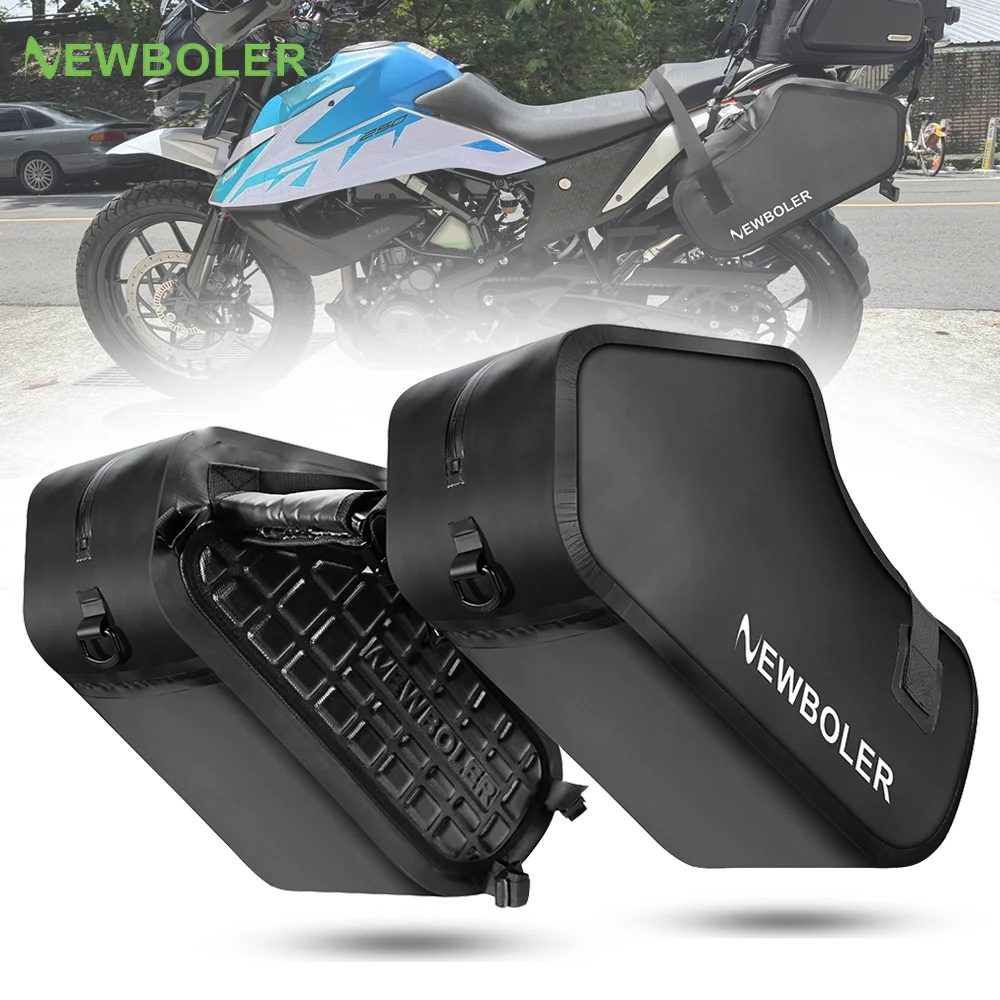 

NEWBOLER 30L Motorcycle Bag 100% Waterproof Zipper Style 2 Pcs Universal Fit Motorcycle Bag Motorcycle Saddle Side Bag