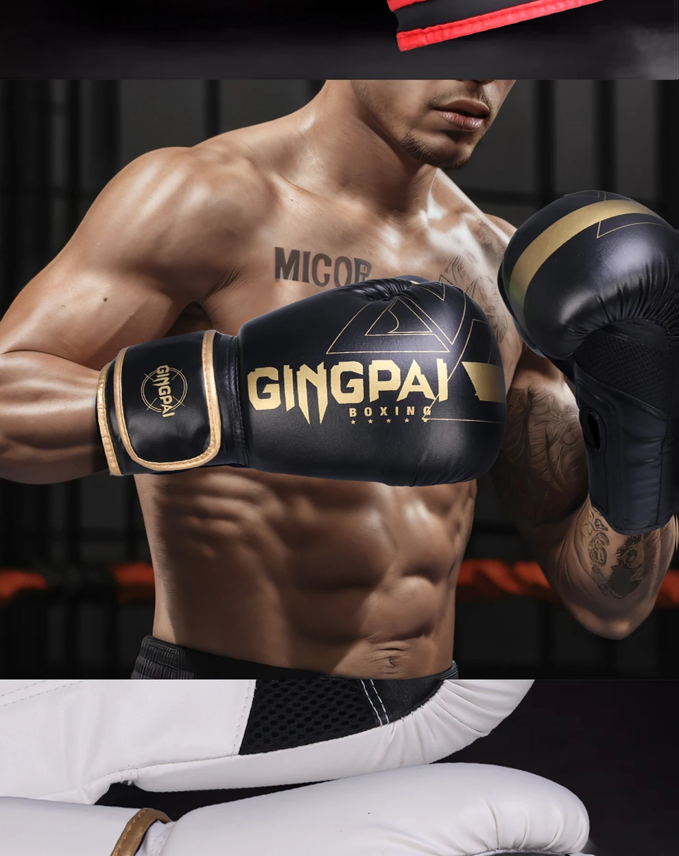 Professionelle 6/8/10/12/14oz Boxhandschuhe PU Muay Thai MMA Beruf Kickboxen Erwachsene Sandsack Trainingshandschuhe Ausrüstung – Detail 12