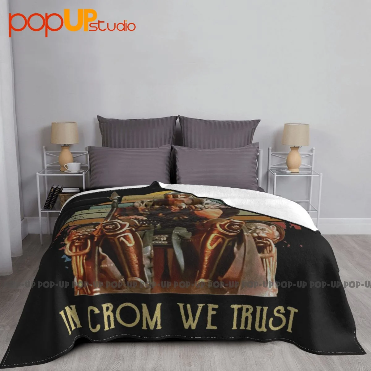 Conan The Barbarian Movie Corin Action Dark Heather Blanket Bedroom Microfiber Bedding Travel