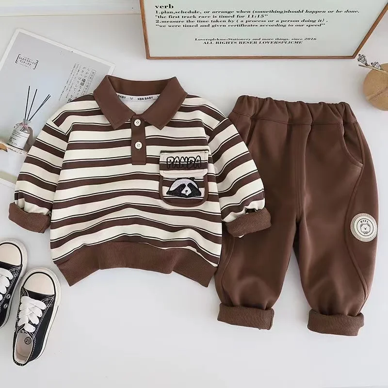 

New Autumn Baby Clothes Set Children Boys Fashion Striped Long Sleeved T-Shirt Pants 2Pcs/Sets Toddler Clothing Kids Tracksuits