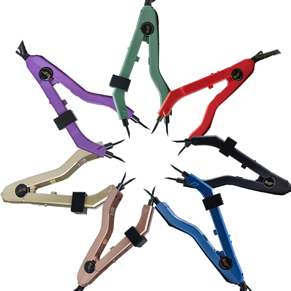 2024 Top Sharp tip Adjustable Temperature HeatingHair Extension Iron, Fusion Hair Extension Iron Keratin Bonding Tools