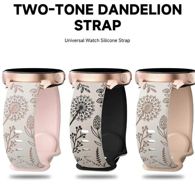 D0ua gravado Silicone Watch Band Repalamento por 20 mm largura relógio relógio leão denomes cinto relógio relógio