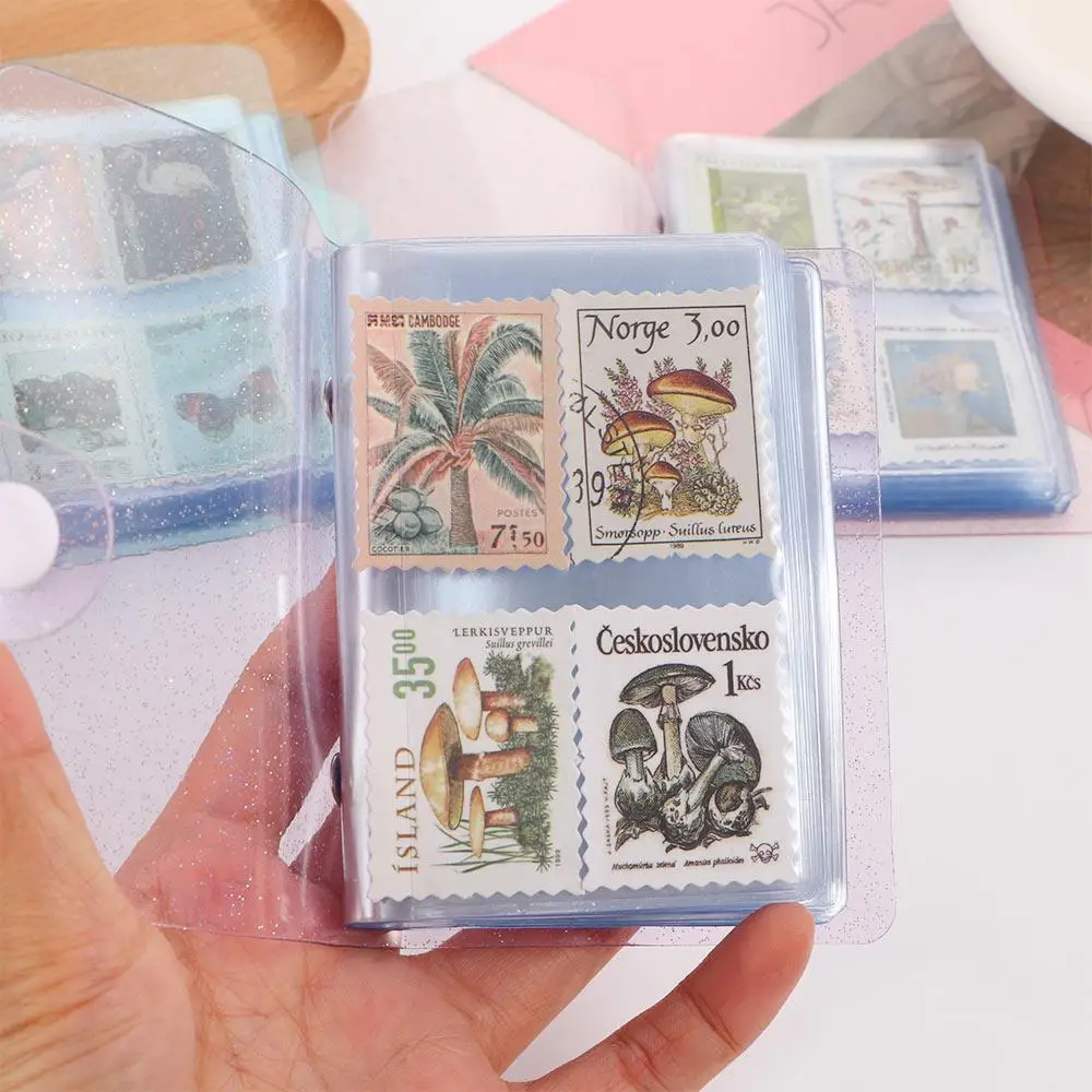 Photography Transparent Glitter Binders Albums Card Stock Jelly Color Instax Album Card Holder Mini Photo Album Photo Album