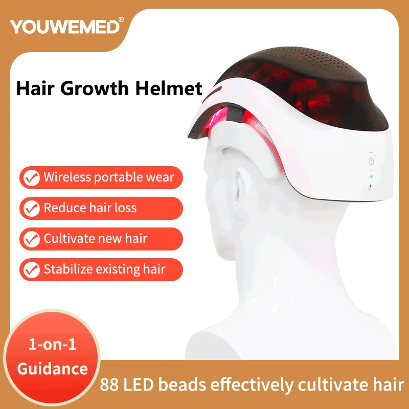 Red Light Therapy Hair Growth Cap Hair Loss Treatment Hat  88 LD Lights Helmet to Promote Scalp Cells Grow No Pain