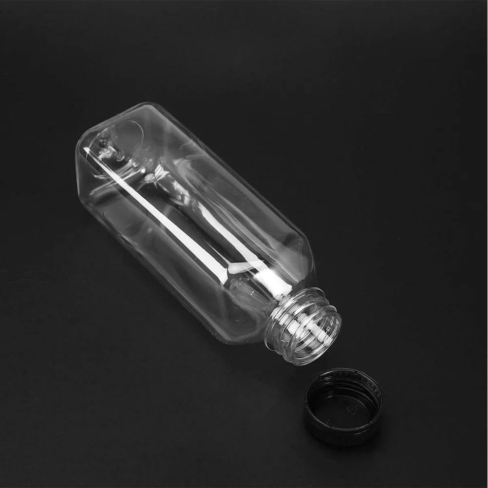 

6Pcs Transparent Pet Storage Bottles Screw Lid Plastic Containers Ideal for Beverage Juice Water Bottle Clear Storage Jars